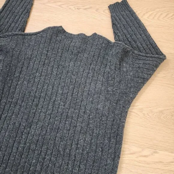Eddie Bauer Wool Blend Sweater Mens XXL Gray V Neck Chunky Vintage Knit EUC - Picture 9 of 10